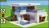 ⚡Minecraft-สอนสร้างบ้านโมเดิร์นขนาด 12x12!! ง่ายๆ - Modern House Tutorial⚡