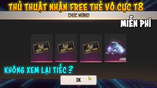 [Free Fire] Thủ thuật ngầm nhận Thẻ vô cực tháng 8 miễn phí mà không tốn tiền