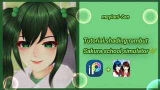 Tutorial shading rambut Sakura school simulator💚🌿(IbisPainX) #sakuraschoolsimulator #shading