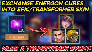 EVENT! EXCHANGED ENERGON CUBES TO EPIC SKINS OR TRANSFORMER SKINS! MOBILE LEGENDS