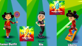 Subway Surfers Space Station ปลดล็อก Rin Lunar Outfit & Liberty