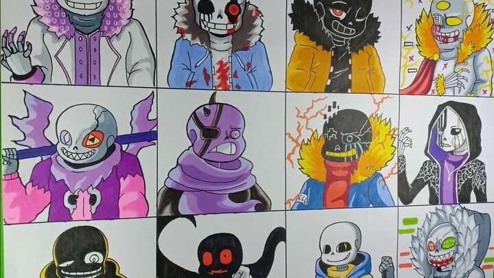 Draws Sans According To The Different Au UNDERTALE Vẽ Sans  YouTube