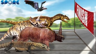 Dinosaur vs Primal Beast Wild Race | SPORE