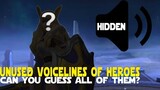 HIDDEN/UNUSED VOICELINES OF HEROES CAN YOU GUESS ALL OF THEM? MOBILE LEGENDS SECRET DIALOGUES MLBB