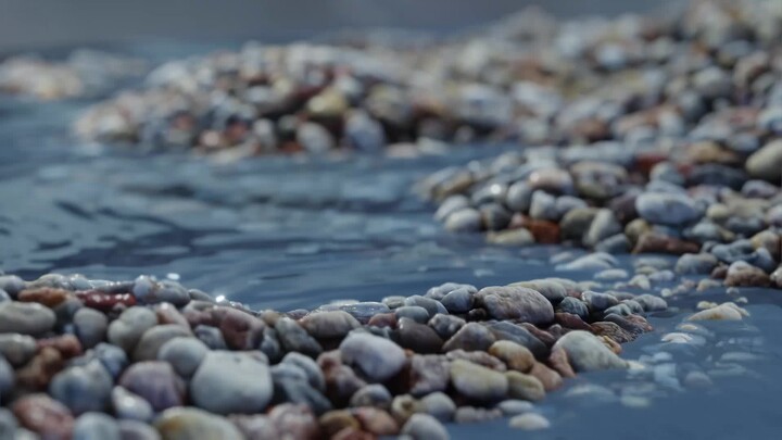 A first look at Blender 2.8, a pebble water scene, rendered with eevee. First time recording a tutor