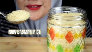 ASMR RAW RICE || RAW BASMATI RICE || MAKAN BERAS DITOPLES || ASMR INDONESIA