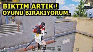 BIKTIM ARTIK ! OYUNU BIRAKMA NOKTASINA GELDİM ! SOLO SQUAD PUBG MOBİLE