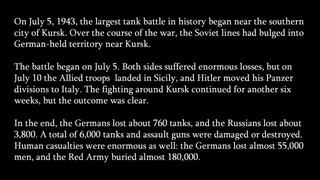 battle of kursk.suasana perang di eropa