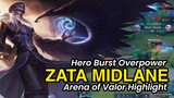 Zata Mid Lane Highlight | New Best Build | Arena of Valor Liên Quân mobile CoT