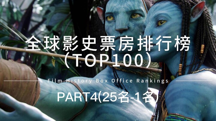 全球影史票房排行榜TOP100-part4(25名~1名)