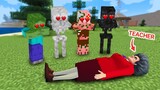 Monster School Herobrine Stack Colors Miss T Scary Teacher 3D - Funny Story - Minecraft Animation