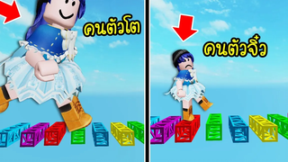 เล่นด่านกระโดดเป็นคนตัวโตหรือตัวจิ๋วแบบไหนกระโดดเก่งกว่ากัน! Roblox Grow Obby