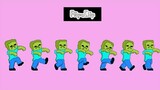 Minecraft Zombie WALK CYCLE animation (4, 8, 10, 12fps) | Flipaclip