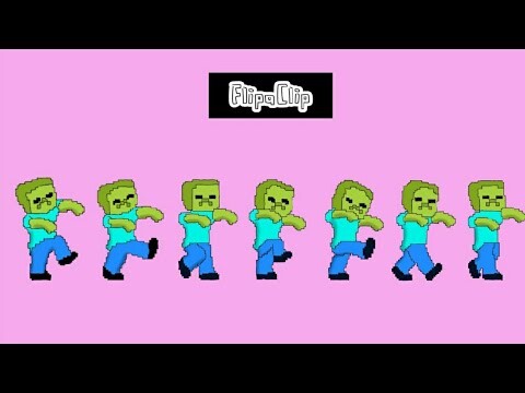 Minecraft Zombie WALK CYCLE animation (4, 8, 10, 12fps) | Flipaclip