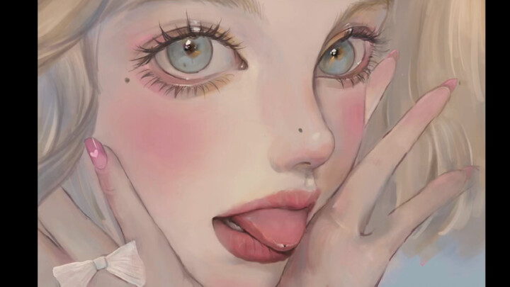 [ภาพวาดดิจิทัล] วาดภาพสาวน้อยตาโตสุดคิวต์ใน procreate