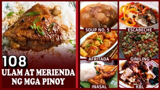 108 SIKAT NA ULAM AT MERIENDA SA PILIPINAS | List of Famous Dishes in the Philippines