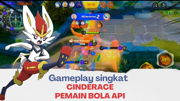 Gameplay simple bermain CINDERACE di Pokemon Unite