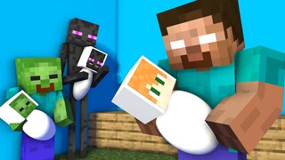 Monster School : Bad Baby Herobrine - Sad Story - Minecraft Animation
