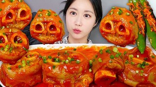 [ONHWA] Kaki sapi pedas + suara kunyah kimchi paprika hijau!❤️‍🔥