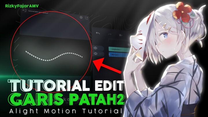 Simple Tutorial Cara bikin garis putus² di alight motion