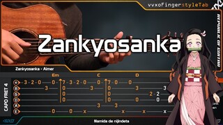 Demon Slayer: Kimetsu no Yaiba Season 2 OP - Zankyosanka 残響散歌 - Fingerstyle Guitar Cover + TABS