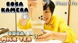 iPHONE 11 PRO (BOBA CAMERA) MASUKIN KE BOBA MILK TEA!!