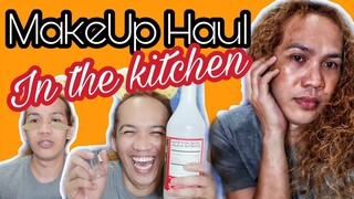 DOING MAKE UP USING CONDIMENT- MAKE UP IN THE KITCHEN| V4 ENTERTAINMENT