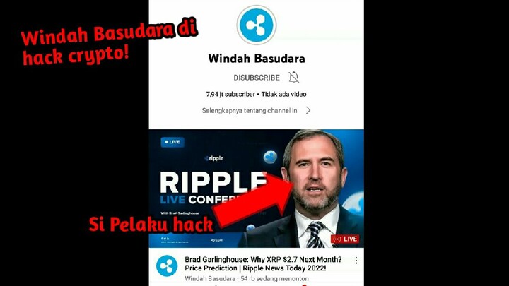 Windah Basudara di hack crypto Parah sih