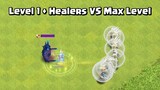 Level 1 Troops + 8 Healers VS Max Level Troops | Clash of Clans