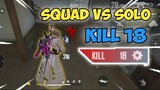 Solo vs squad di rank free fire kill 18