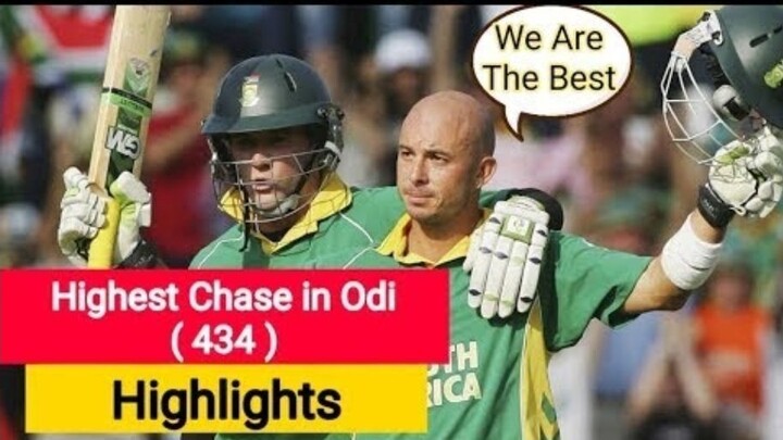 Highest chase in odi history 434 Australia vs south africa 434 full match highlights