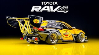 JDP改造多美卡 - V10双涡轮 登山怪兽 宽体丰田Rav4 - Jakarta Diecast Project