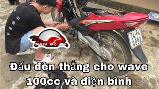 Nam Độ Xe hướng dẫn chế đèn đấu thẳng cho wave 100cc cực chất