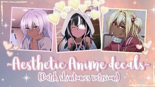 Aesthetic Anime icon decals (Dark skintones version) Part 2 | For your Royale high journal ˃͈ દ ˂͈