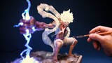 Making One Piece 5th gear Luffy hand-held lightning scene model