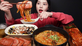 [Mukbang TV] - Cơm thịt nguội Spam sốt mayo, Mì Jin cay| ASRM