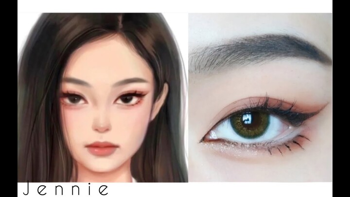 BLACKPINK Jennie Kim Iconic Cat Eyes Makeup Tutorial by [夢魚雨萌]