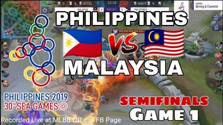 MLBB SEAGAMES • PHILIPPINES vs MALAYSIA [Game 1]  | Semi Finals