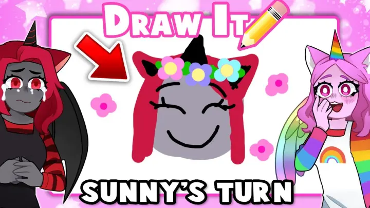 DRAW IT With My TWIN SISTER SUNNY! (Roblox)