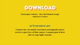 (WSOCOURSE.NET) Christopher Osborn – The ClickMinded Google Analytics 4 Course