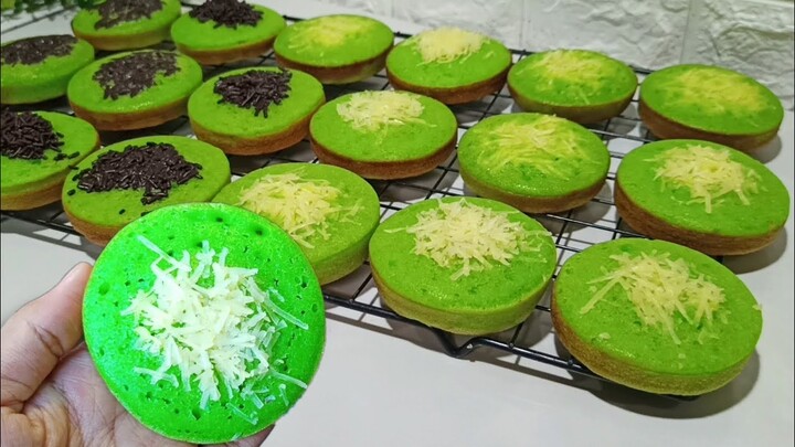 TERBARU‼️kue pukis pandan super lembut, bersarang,berserat,enak banget//cocok untuk ide jualan