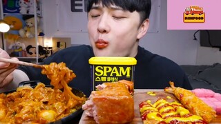 Mukbang thịt spam Hàn Quốc phần 5 #anngon