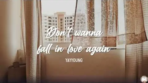 Don't Wanna Fall in Love Again - Yayyoung (Lyric Video)