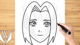 วิธีการวาด Sakura Haruno Naruto ทีละขั้นตอนง่าย ๆ สำหรับเด็กและผู้เริ่มต้นฝึกสอนการวาดเคล็ดลับ