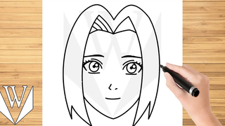 วิธีการวาด Sakura Haruno Naruto ทีละขั้นตอนง่าย ๆ สำหรับเด็กและผู้เริ่มต้นฝึกสอนการวาดเคล็ดลับ