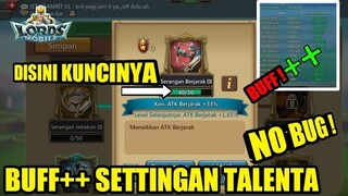 RAHASIA SET TALENTA TERKUAT - Lords Mobile