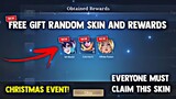 ANOTHER CHRISTMAS GIFT EVENT! FREE RANDOM SKIN AND MORE REWARDS! FREE SKIN! | MOBILE LEGENDS 2022