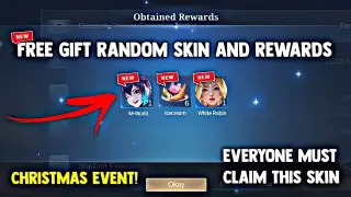 ANOTHER CHRISTMAS GIFT EVENT! FREE RANDOM SKIN AND MORE REWARDS! FREE SKIN! | MOBILE LEGENDS 2022