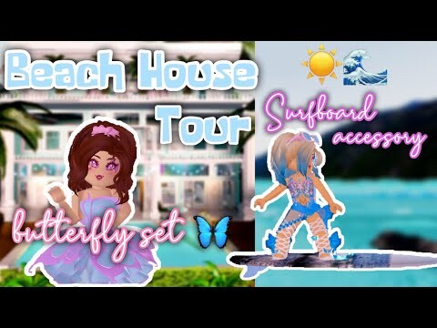 🌴☀️ Beach House Tour, New Butterfly Set 🦋, Surfboard & many more! | Royale High Updates