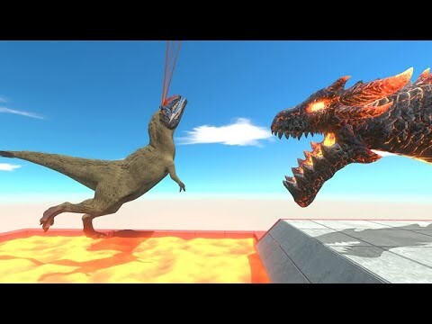 Primates Catch Units so They Don't Fall Into Lava Pool - Animal Revolt Battle Simulator